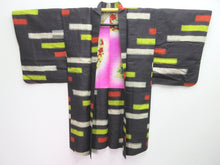 Load image into Gallery viewer, Haori Jacket Vintage(1920-1950) Black Meisen Silk #8212B3
