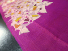 Load image into Gallery viewer, MKF#195 Silk Kimono Fabric Vintage(1920-1950) Meisen Branch Purple 57.1x13.0in(145x33cm)
