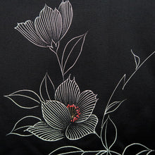 Load image into Gallery viewer, Haori Jacket Vintage(1950-1980) Black Azalea Silk #9500H1
