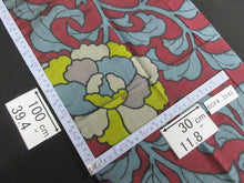 Load image into Gallery viewer, FF#2543 Silk Kimono Fabric Vintage(1920-1950) Meisen Dark Red 100cm (39.4in)
