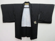 Load image into Gallery viewer, Haori Jacket Vintage(1950-1980) Black Fully Embroidered Flower Silk #7949M3

