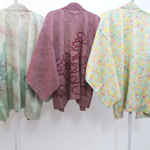 Bundle 12pcs Silk Vintage Full Shibori Haori Wholesale Bulk Free Shipping #432