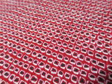 Load image into Gallery viewer, MBFq#63A Silk Kimono Fabric Vintage(1950-1980) Shibori Red 40.2x13.0in(102x33cm)
