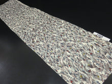 Load image into Gallery viewer, FF2494A Silk Kimono Fabric Vintage(1950-1980) Abstract Art Gray 53.1x11.8in(135x30cm)
