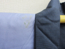 Load image into Gallery viewer, Men&#39;s Haori Vintage(1950-1980) Black Dark Blue Ukiyoe Ohshima Silk #7991N1
