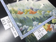 Load image into Gallery viewer, BCF#2931 Silk Tomesode Fabric Crane Birds 43.3x13.8in(110x35cm)
