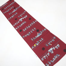Load image into Gallery viewer, KK1045B2 Cotton Kimono Fabric Vintage(1950-1980) Samurai Wine red 60.2x13.8in(153x35cm)
