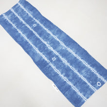 Load image into Gallery viewer, KK1107B3 Cotton Kimono Fabric Vintage(1950-1980) Tesuji Shibori Light Blue 43.7x13.0in(111x33cm)
