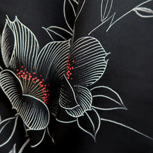 Load image into Gallery viewer, Haori Jacket Vintage(1950-1980) Black Azalea Silk #9500H1
