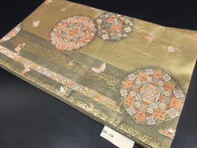 Load image into Gallery viewer, Fukuro Obi Gold Butterfly Silk BB128W8
