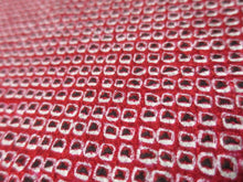 Load image into Gallery viewer, MBFq#63A Silk Kimono Fabric Vintage(1950-1980) Shibori Red 40.2x13.0in(102x33cm)

