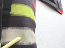Load image into Gallery viewer, Haori Jacket Vintage(1920-1950) Black Meisen Silk #8212B3

