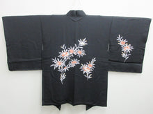 Load image into Gallery viewer, Haori Jacket Vintage(1950-1980) Black Oleander Silk #7821L1
