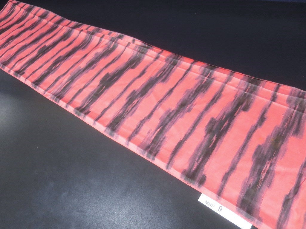 MBFt#9B Silk Kimono Fabric Vintage(1920-1950) Meisen Pink 57.1x13.0in(145x33cm)