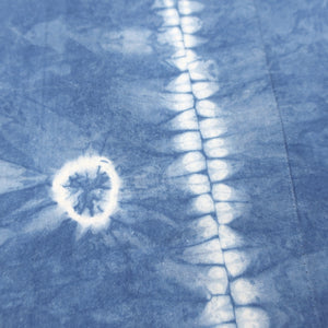 KK1107B3 Cotton Kimono Fabric Vintage(1950-1980) Tesuji Shibori Light Blue 43.7x13.0in(111x33cm)