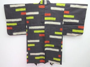 Haori Jacket Vintage(1920-1950) Black Meisen Silk #8212B3