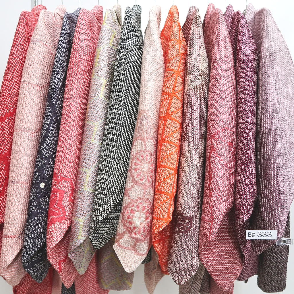 Bundle 12pcs Silk Vintage Full Shibori Haori Wholesale Bulk Free Shipping #333