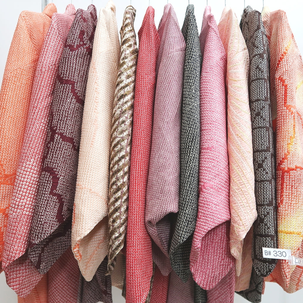 Bundle 12pcs Silk Vintage Full Shibori Haori Wholesale Bulk Free Shipping #330