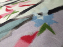Load image into Gallery viewer, MKF#128 Silk Kimono Fabric Vintage(1920-1950) Meisen Wave Off whilte 59.8x12.6in(152x32cm)
