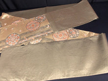 Load image into Gallery viewer, Fukuro Obi Gold Butterfly Silk BB128W8

