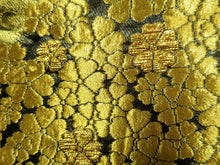 Load image into Gallery viewer, Fukuro Obi Gold Flower Butterfly Silk BB15W1
