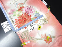Load image into Gallery viewer, ACH#813 Silk Kimono Fabric Vintage Furisode Embroidery 41.3x13.4in(105x34cm)
