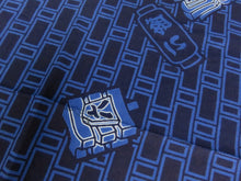 Load image into Gallery viewer, KK827A7 Cotton Kimono Fabric Vintage(1950-1980) Chouchin Navy 59.1x11.8in(150x30cm)
