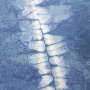 KK1107B3 Cotton Kimono Fabric Vintage(1950-1980) Tesuji Shibori Light Blue 43.7x13.0in(111x33cm)