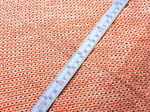 BCF#2454 Silk Kimono Fabric Vintage(1950-1980) Hand-stitched Shibori     Red    210cm (82.7in)