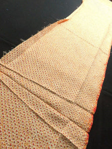 BCF#2874a30 Silk Kimono Fabric Shibori Pale Orange 43.3x7.9in(110x20cm)
