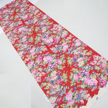 Load image into Gallery viewer, KK1348B7 Silk Kimono Fabric Vintage(1920-1950) Peony Red 90.6x27.6in(230x70cm)
