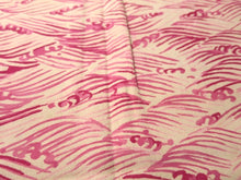 Load image into Gallery viewer, MKF#3 Silk Kimono Fabric Vintage(1950-1980) Wave Cream white Pink 55.9x12.6in(142x32cm)
