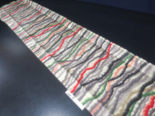Load image into Gallery viewer, MBFq#5D Silk Kimono Fabric Vintage(1920-1950) Meisen Cream white Gray 57.1x12.6in(145x32cm)
