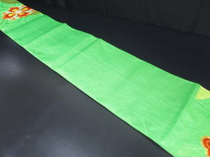 Fukuro Obi Vintage(1950-1980) Green Gold Chrysanthemum Silk BB25W2