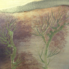 Load image into Gallery viewer, Fukuro Obi Vintage(1950-1980) Gold Brown Kareki Withered tree Landscape Silk BB249V4
