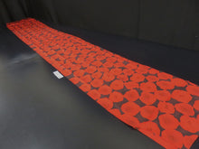 Load image into Gallery viewer, KK735A6 Silk Kimono Fabric Vintage(1950-1980) Red Black 70.9x13.0in(180x33cm)
