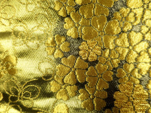 Load image into Gallery viewer, Fukuro Obi Gold Flower Butterfly Silk BB15W1
