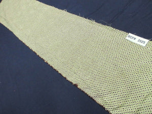 BCF#2525 Silk Kimono Fabric Vintage(1950-1980) Hand-stitched  Shibori    Light  Green  Brown   110cm (43.3in)