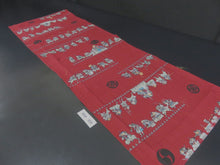 Load image into Gallery viewer, KK828A7 Cotton Kimono Fabric Vintage(1950-1980) Samurai Dark Red 39.4x11.8in(100x30cm)
