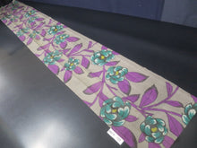 Load image into Gallery viewer, MKF#129 Silk Kimono Fabric Vintage(1920-1950) Meisen Flower Gray Purple 84.6x12.6in(215x32cm)
