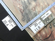 Load image into Gallery viewer, BCF#2501 Silk Kimono Fabric Vintage(1920-1950) Gorgeous  Peacock  Feather    Black  Silver   90cm (35.4in)
