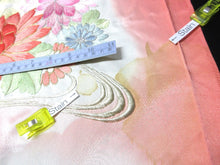 Load image into Gallery viewer, ACH#813 Silk Kimono Fabric Vintage Furisode Embroidery 41.3x13.4in(105x34cm)
