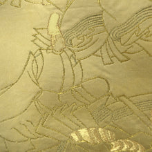 Load image into Gallery viewer, Fukuro Obi Vintage(1950-1980) Gold Yellow Heian Princess Silk BB221V3
