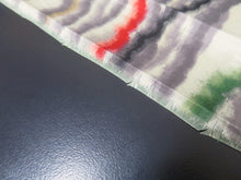 Load image into Gallery viewer, MBFq#5B Silk Kimono Fabric Vintage(1920-1950) Meisen Cream white Gray 57.1x12.6in(145x32cm)
