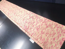 Load image into Gallery viewer, MKF#4 Silk Kimono Fabric Vintage(1950-1980) Wave Cream white Pink 78.7x12.6in(200x32cm)
