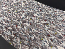 Load image into Gallery viewer, KK770A6 Silk Kimono Fabric Vintage(1950-1980) Abstract Art White 78.7x11.8in(200x30cm)
