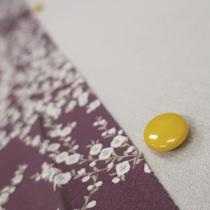 KK1132B3 Silk Kimono Fabric Flower Purple 63.0x13.0in(160x33cm)