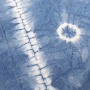 KK1108B3 Cotton Kimono Fabric Vintage(1950-1980) Tesuji Shibori Light Blue 57.9x13.8in(147x35cm)