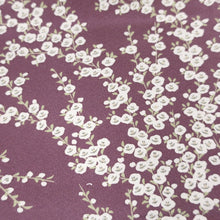 Load image into Gallery viewer, KK1132B3 Silk Kimono Fabric Flower Purple 63.0x13.0in(160x33cm)

