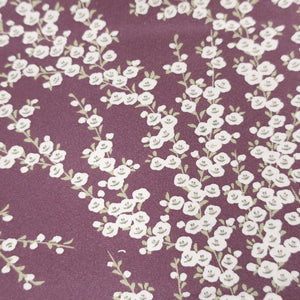 KK1132B3 Silk Kimono Fabric Flower Purple 63.0x13.0in(160x33cm)